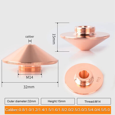 Qualité  D32 H15 Laser Cutting Nozzle 2.0mm for Precision Cutting and Long Service Life usine